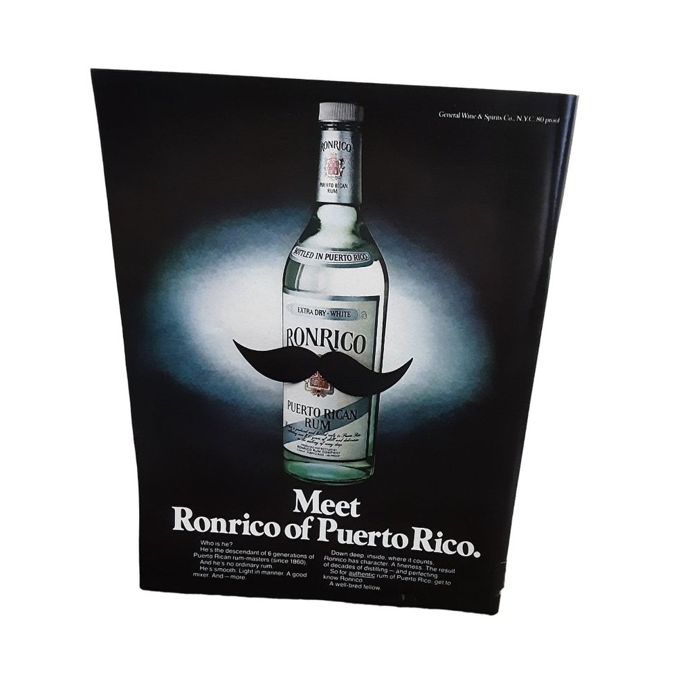 1978 Ron Rico Puerto Rico Rum Vintage Print Ad 70s Original